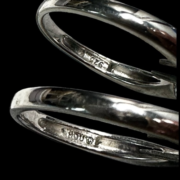 Sterling SIlver Ruby Oval Signed Set - Necklace, Earrings & Ring - Picture 10 of 12